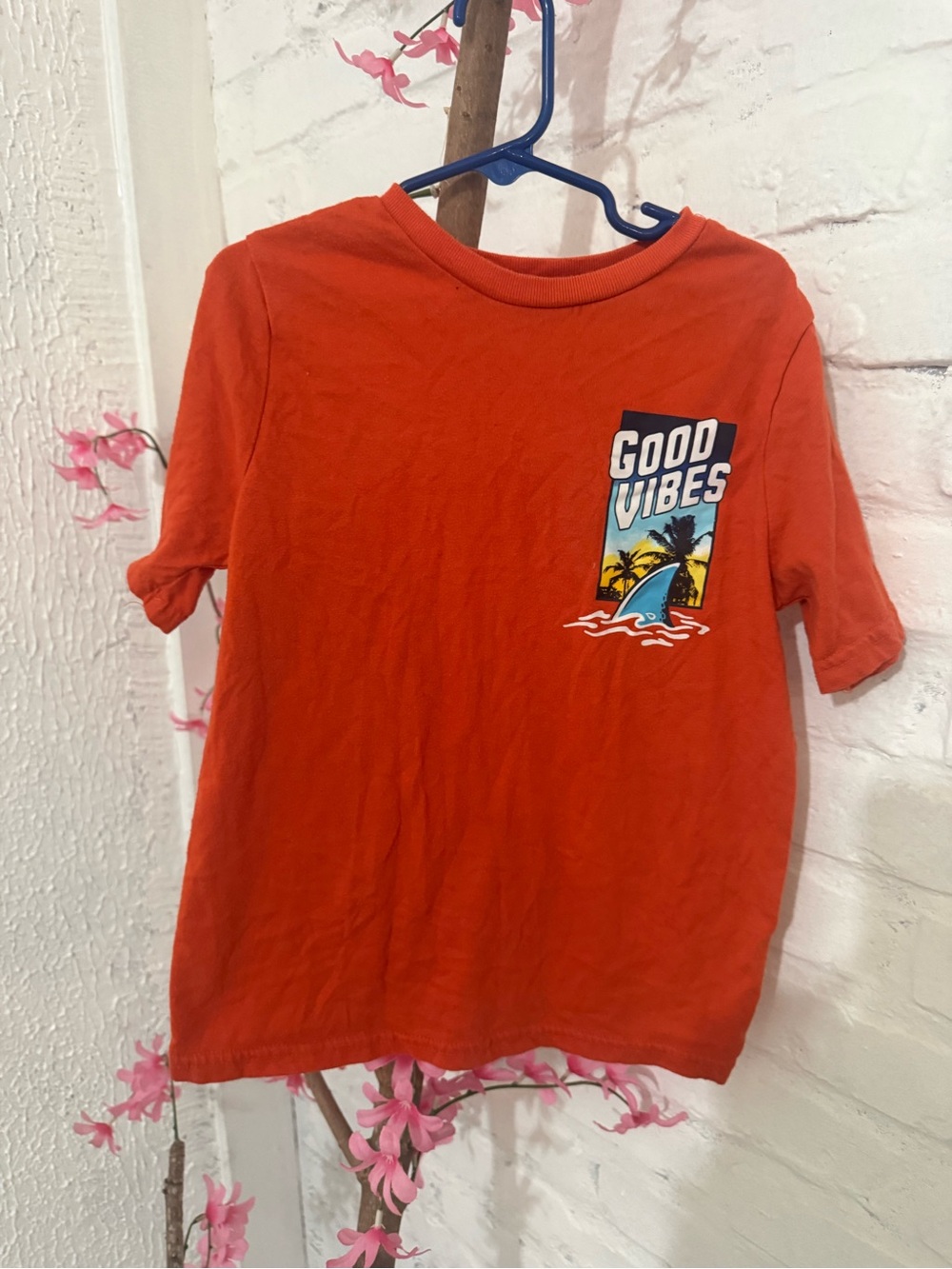 Good Vibes Orange Kids Graphic Tee